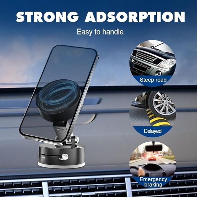 Magnetic Vacuum Suction Phone Holder 360 Rotatable