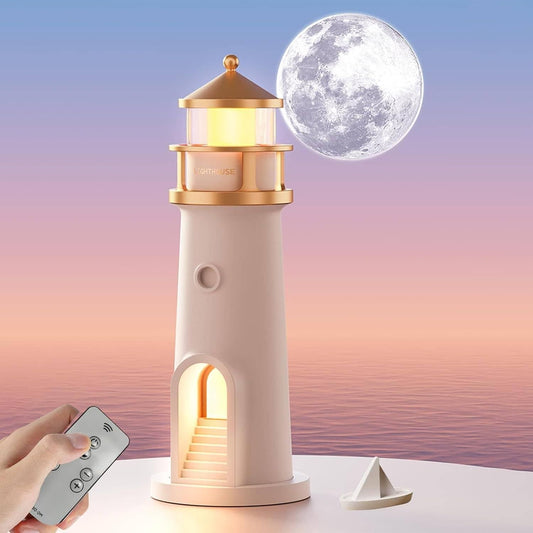 Moon Projection Lighthouse decor