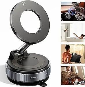 Compact and Hands-Free Vacuum Suction Magnetic Bracket